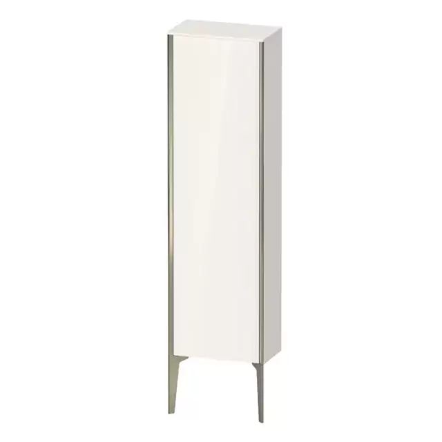 Duravit XViu Шкаф подвесной 40x24x133см, с 1 дверью, 3 стеклянными полками (петли справа), цвет: белый глянцевый/champagne matt