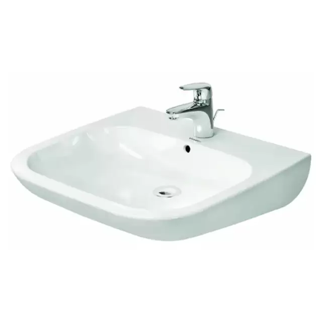 Duravit D-Code Раковина с перел., с 1 отв. под смес., 60х55см., цвет: белый