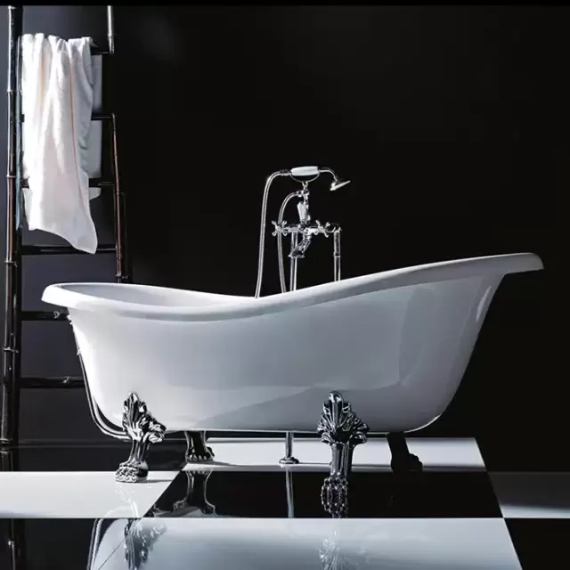 Gruppo Treesse Epoca Ванна отдельностоящая из композита (170х80хh72/60 см) в комплекте: ножки (4 шт.), слив-перелив, цвет: белый/хром