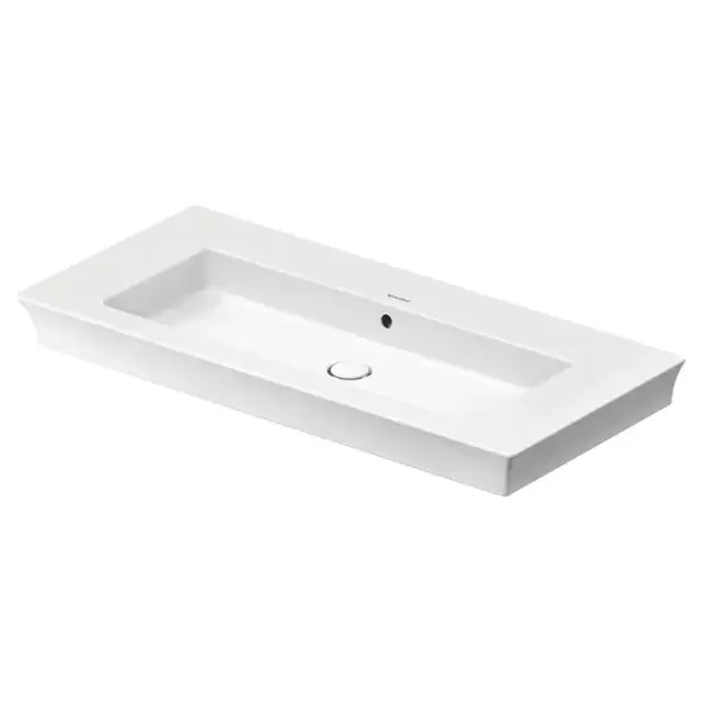 Duravit White Tulip Раковина накладная 105х49см, с переливом, без отв., WonderGliss, цвет: белый
