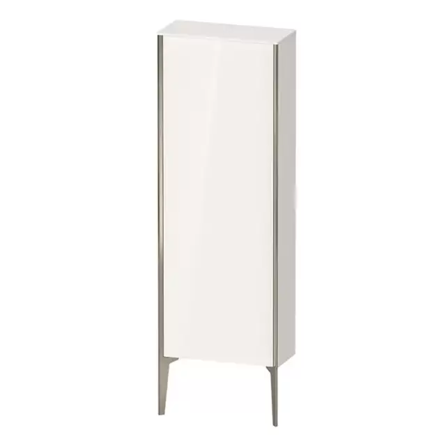 Duravit XViu Шкаф подвесной 50x24x133см, с 1 дверью, 3 стеклянными полками (петли слева), цвет: белый глянцевый/champagne matt