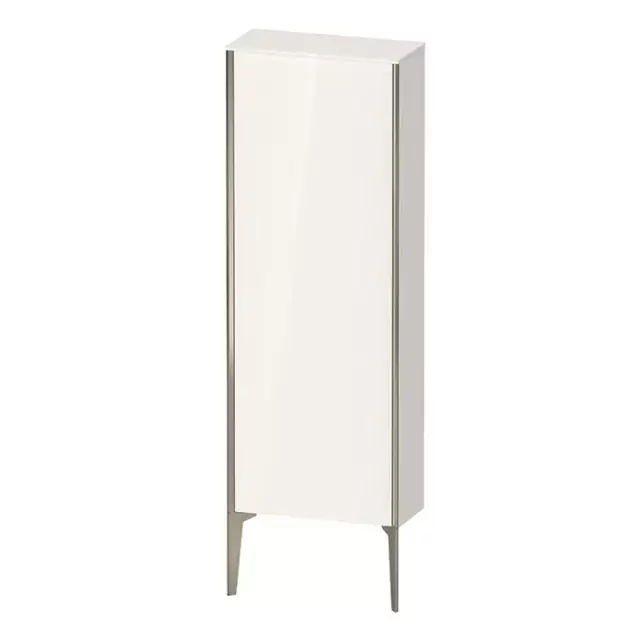 Duravit XViu Шкаф подвесной 50x24x133см, с 1 дверью, 3 стеклянными полками (петли справа), цвет: белый глянцевый/champagne matt