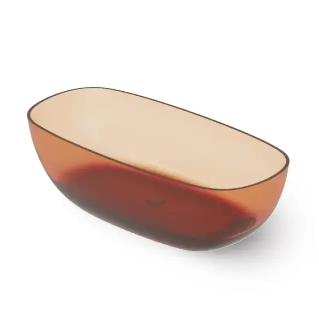 Dea Design Modern Ванна 180х85х54см., отдельностоящая, Glasstech, прозрачная смола, цвет: Sunset R1
