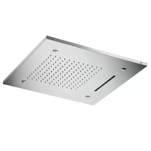 Almar Верхний душ, 49.8х49.8см., встраиваемый, 3 режима, хромотерапия, цвет: Mirror Stainless Steel