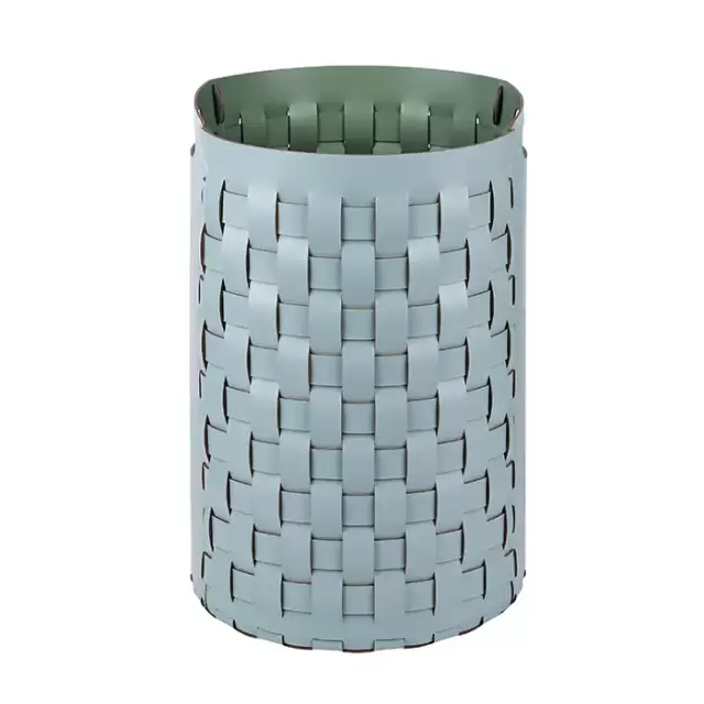 ADJ Круглая корзина для белья Bottega, D40xH57 см., цвет: небесный/эвкалипт