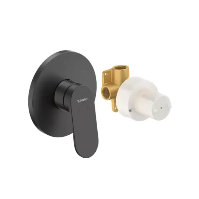 Duravit Wave Смеситель для душа, настенный, цвет: черный матовый