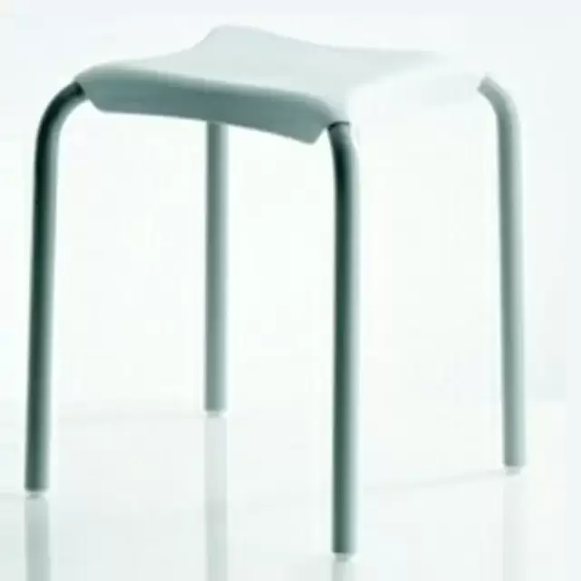 Colombo Complementi Табурет, ножки-аллюминий серый, сиденье-пластик, цвет: белый