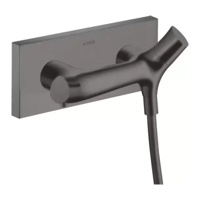 Axor Starck Organic Смеситель для душа, термостатический, настенный, цвет: шлифованный черный хром