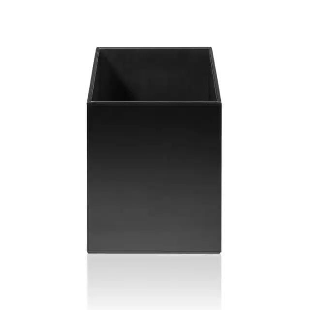 Decor Walther Brownie WB Корзина для белья 25.5x25.5x30, напольная, цвет: черная кожа