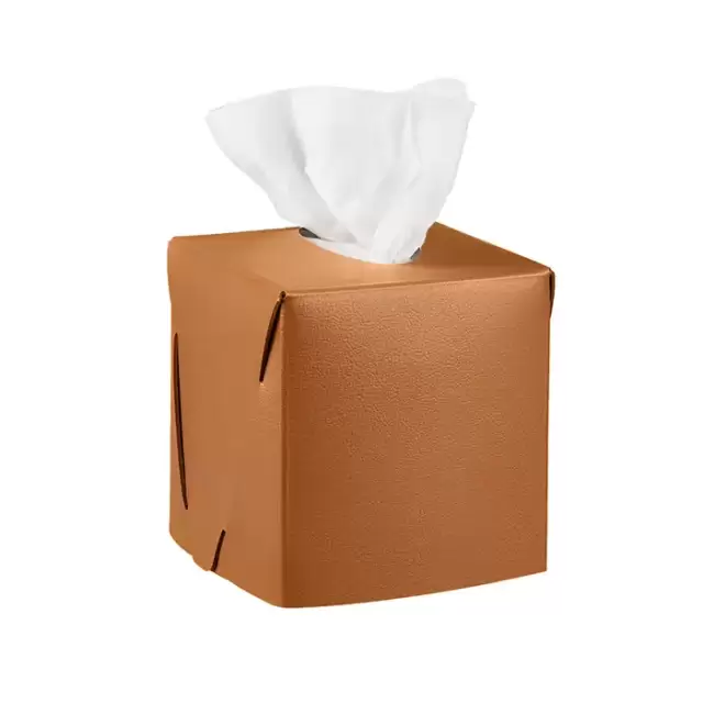 Colombo Adj Салфетница Kleenex, 12x12H12 см, цвет: коньяк/бордо