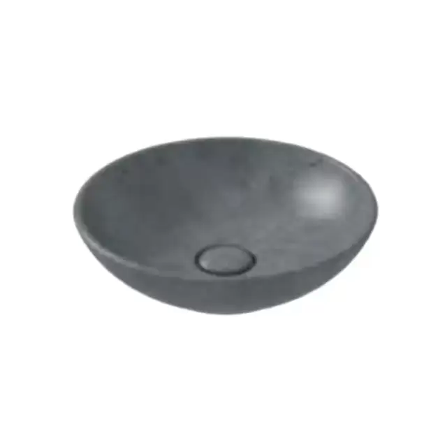 Globo Le Pietre Раковина 40х14 см, без отв., накладная, с донным клапаном, цвет: Peperino grigio