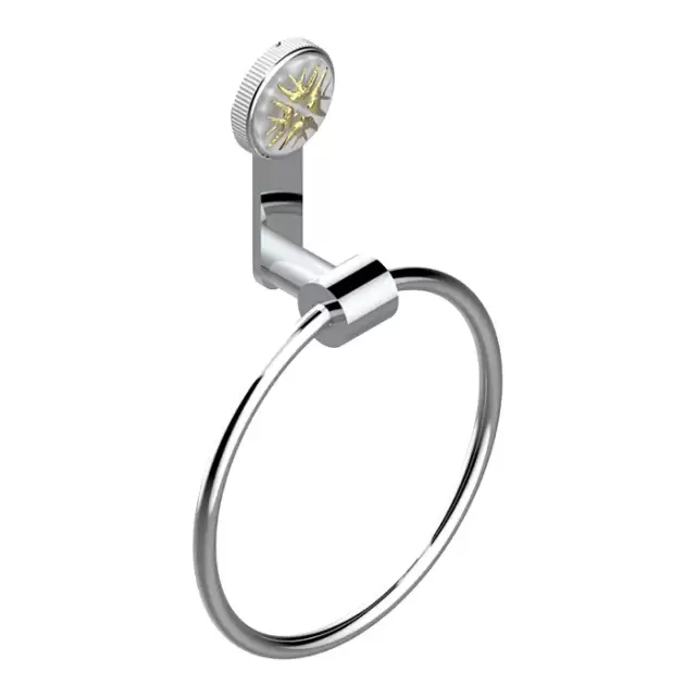 THG Hirondelles Gold Stamped Полотенцедержатель-кольцо 18см., цвет: хром