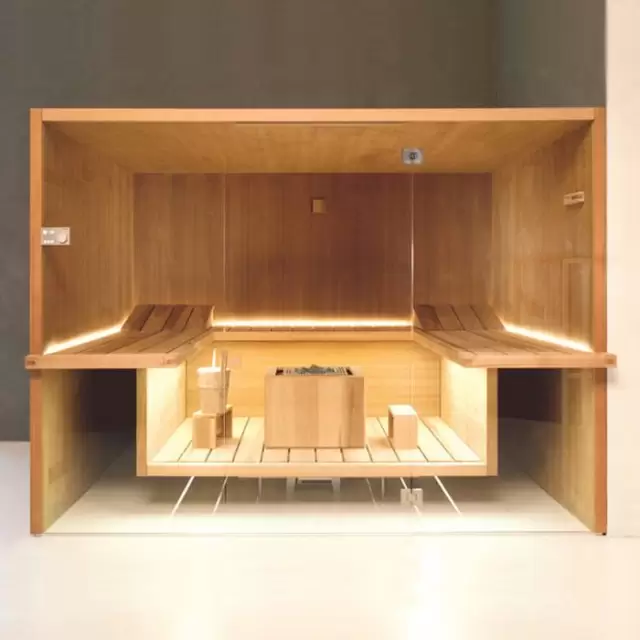 Effegibi Air 105 Corner Сауна 247x182x213см, угловая SX, цвет: осина натуральная