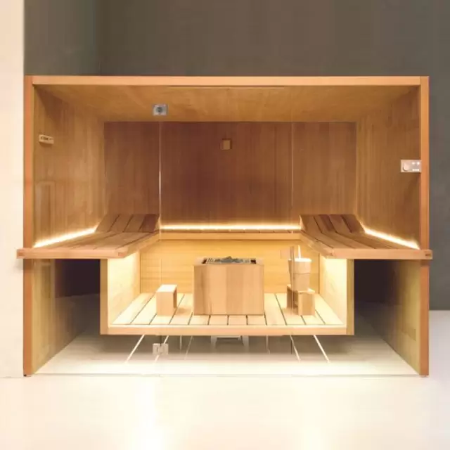 Effegibi Air 105 Corner Био-Сауна 247x182x213см, угловая DX, цвет: осина натуральная