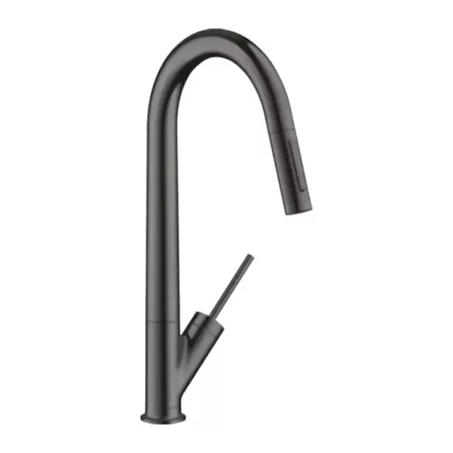 Axor Starck Смеситель для кухни, на 1 отв., с вытяжным изливом, цвет: шлифованный черный хром