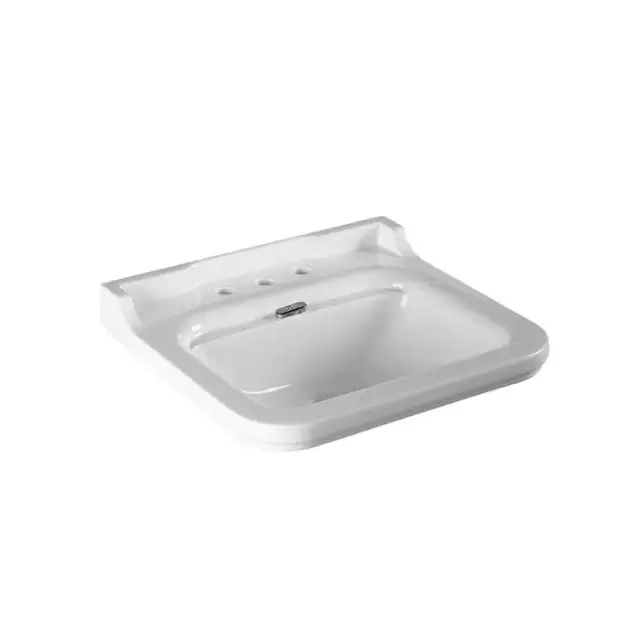 Kerasan Waldorf Раковина 60х55 см, 3 отв., керамическая, цвет: белый/хром