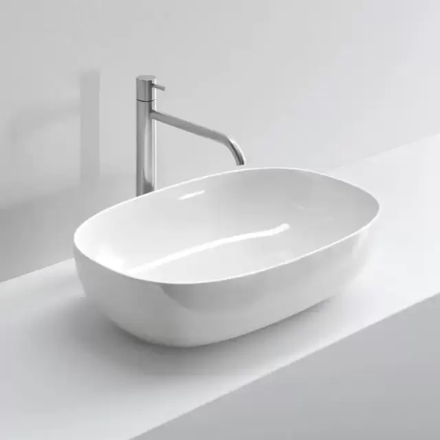 NOORTH milldue edition Раковина 60.5х38.5х14.5 см, без отв., накладная, цвет: белый