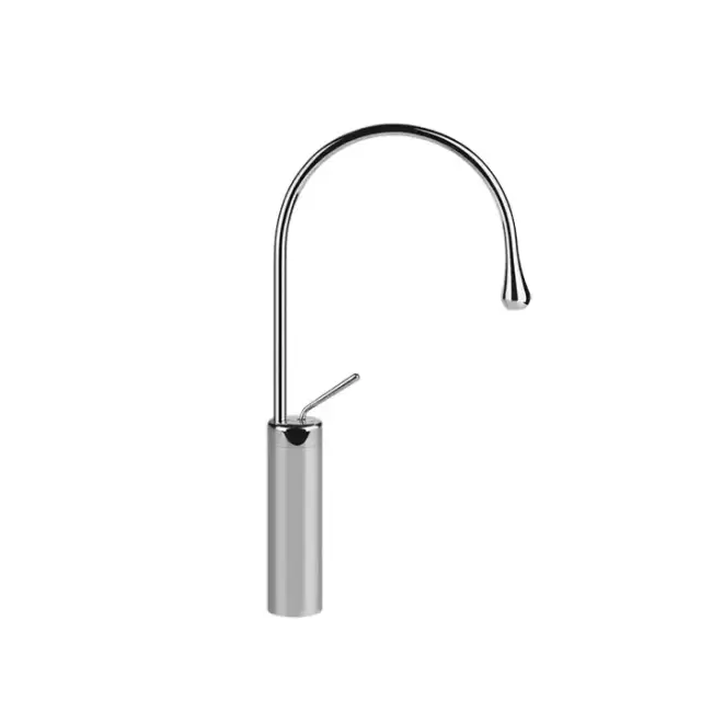 Gessi Goccia Смеситель для раковины на 1 отверстие, высокий, излив 244мм R=125, цвет: хром
