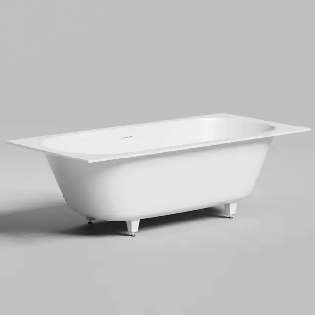 Salini Ornella Axis 190 Kit Встраиваемая ванна 190х90х60см, прямоугольная, материал: S-Sense, донный клапан "Up&Down", слив-перелив, цвет: белый матовый