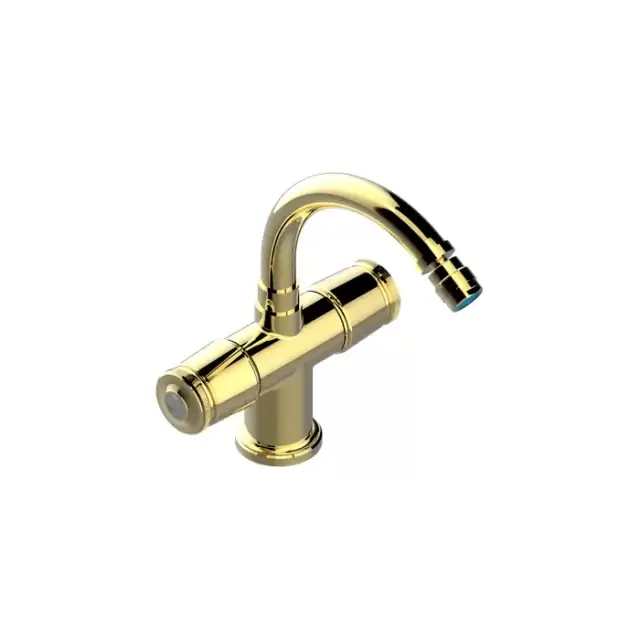 THG CORVAIR FIOR DI BOSCO Смеситель для биде на 1 отверстие, 2-х вентильный, с донным клапаном, цвет: полированное золото