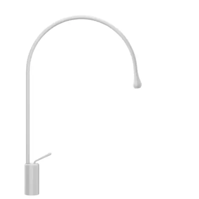 Gessi Goccia Смеситель для раковины на 1 отверстие, высокий, излив 387мм R=197, цвет: белый