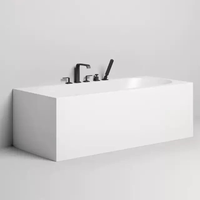 Salini Fabia Ванна пристенная 170x75x60см, овальная чаша, донный клапан, сифон, слив-перелив, S-Sense, цвет: белый глянцевый