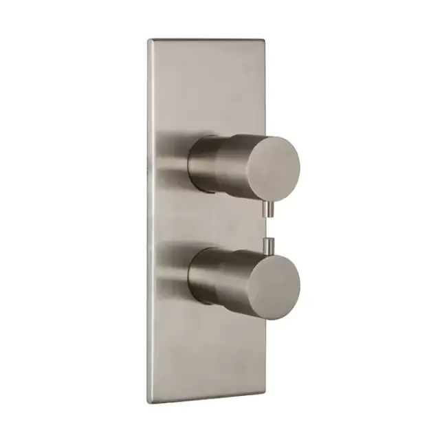 Carlo Frattini Spillo Steel Смеситель для душа встроенный, термостатический, с переключателем на 2/3 источника, цвет: INOX