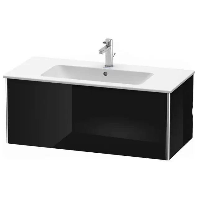 Duravit XSquare Тумба подвесная, 101х47.8х40см, с раковиной, с 1 выдв ящик, цвет: черный глянц