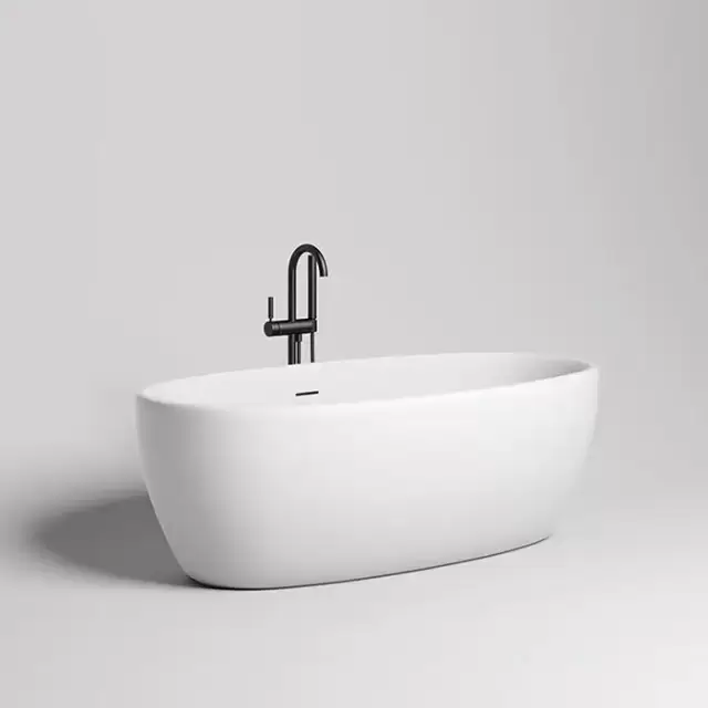 Salini Luce Ванна отдельностоящая 170х85х58cм, донный клапан "Up&Down", сифон, слив-перелив, S-stone, цвет: белый матовый