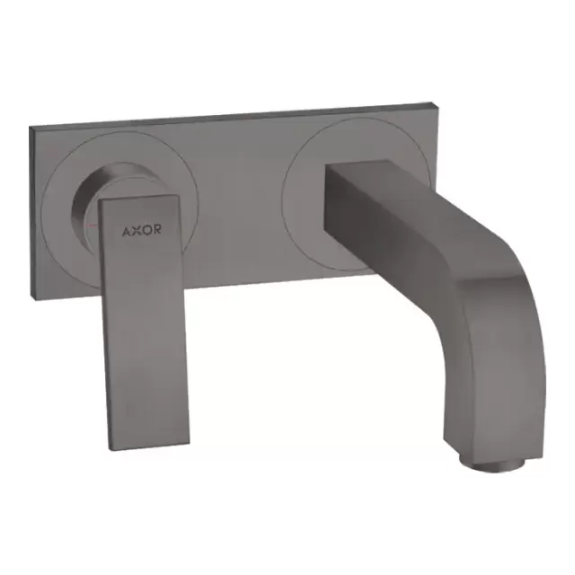 Axor Citterio Смеситель для раковины 220, встраиваемый, излив: 22см., с панелью, цвет: шлифованный черный хром