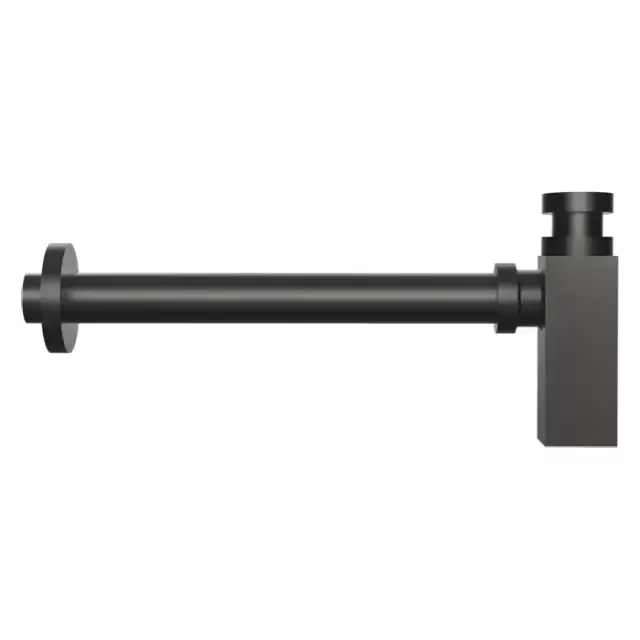 Gessi Eleganza Сифон для раковины квадратный, под донный клапан, цвет: Black Metal Brushed PVD