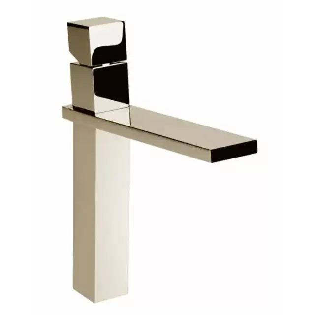 Bossini Cube Смеситель для раковины, на 1 отв., высокий с заглушкой 1&rdquo;1/4, цвет: никель шлифованный