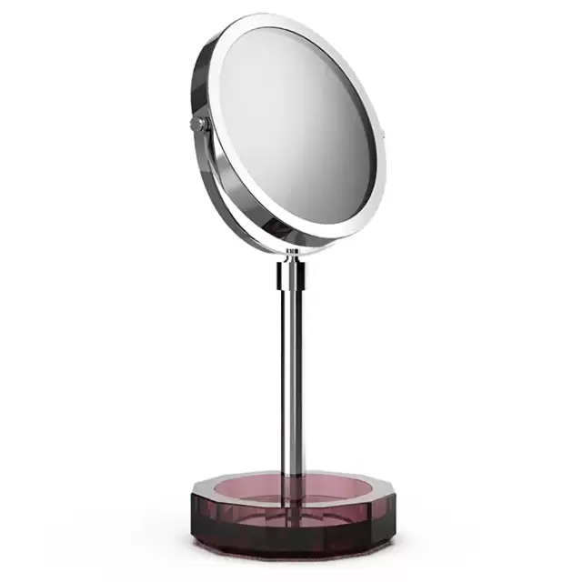 Decor Walther KR KSA Kristall Зеркало косметическое, настольное, цвет: Rich Burgundy/хром