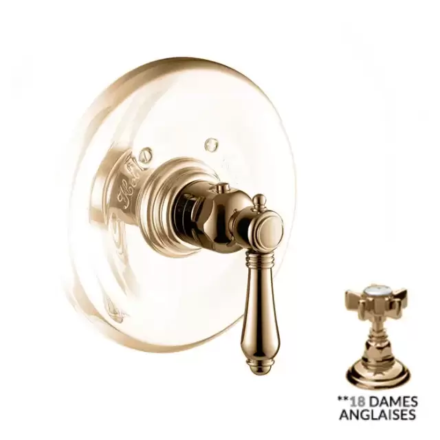 Nicolazzi Termostatico Смеситель для душа, встраиваемый, термостатический, на 1 источник, ручки Dames Anglaises, цвет: бронза