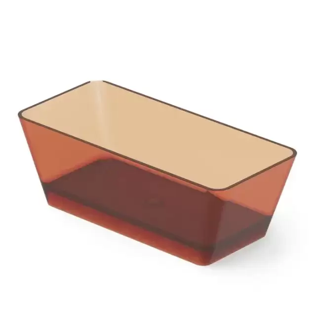 Dea Design Modern Ванна 170х78х58см., отдельностоящая, Glasstech, прозрачная смола, цвет: Sunset R1