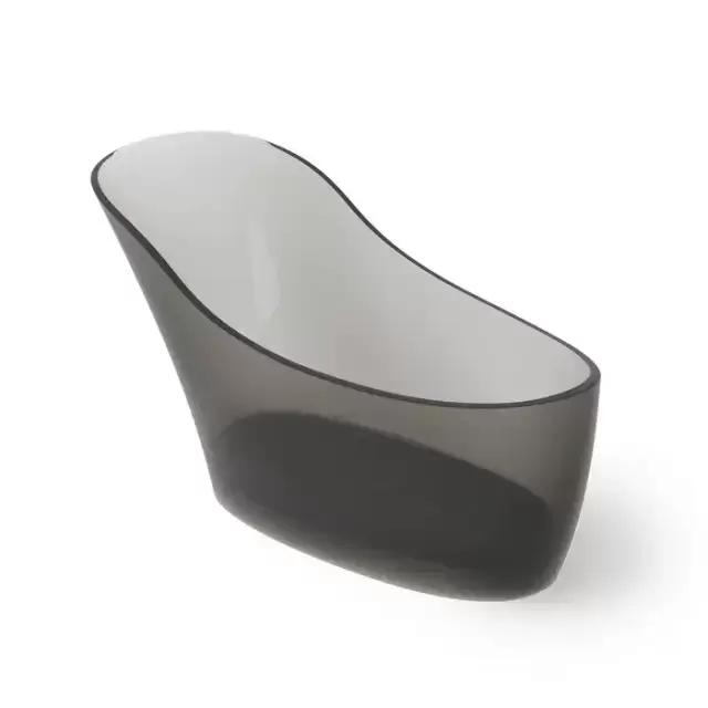 Dea Design Elegant Ванна 169x75x88см., отдельностоящая, Glasstech, прозрачная смола, цвет: Smoky Black R4