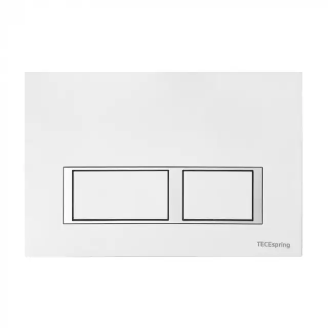 TECE Панель смыва TECESpring с прямоугольными кнопками, цвет: белый глянцевый