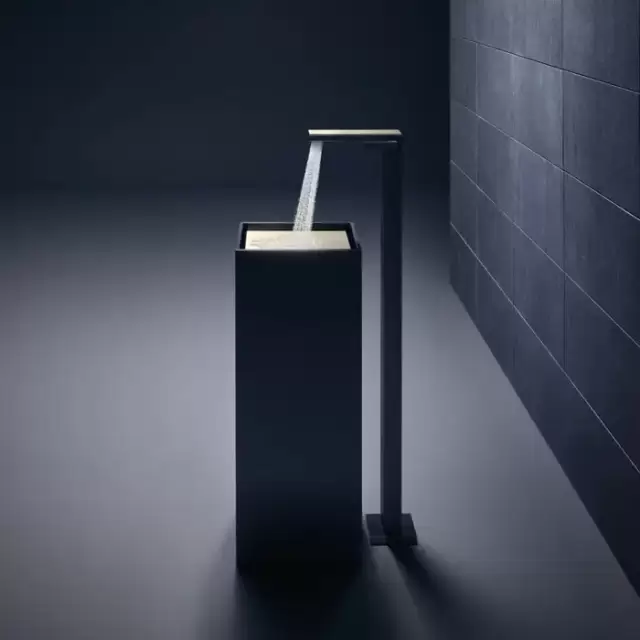 Axor MyEdition Смеситель для раковины, напольный, на 1 отв., излив 245мм, с донным клапаном, внешняя часть, цвет: хром/зеркальное стекло