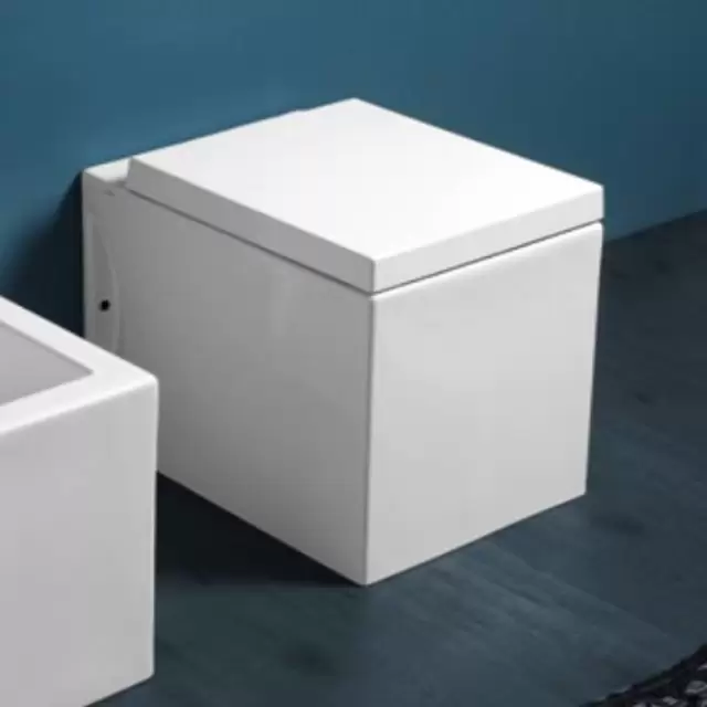 Simas Frozen унитаз напольный приставной 37.5х51см, цвет: белый