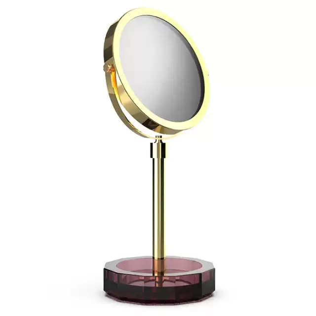 Decor Walther KR KSA Kristall Зеркало косметическое, настольное, цвет: Rich Burgundy/золото