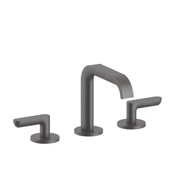 Fantini Icona Deco Смеситель для раковины, 3 отв., без донного клапана, излив: 14.5см, цвет: оружейная сталь