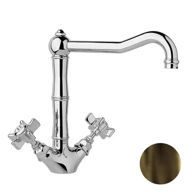 Nicolazzi Cucina Смеситель для раковины, на 1 отв., излив: 225мм,   цвет: тёмная бронза