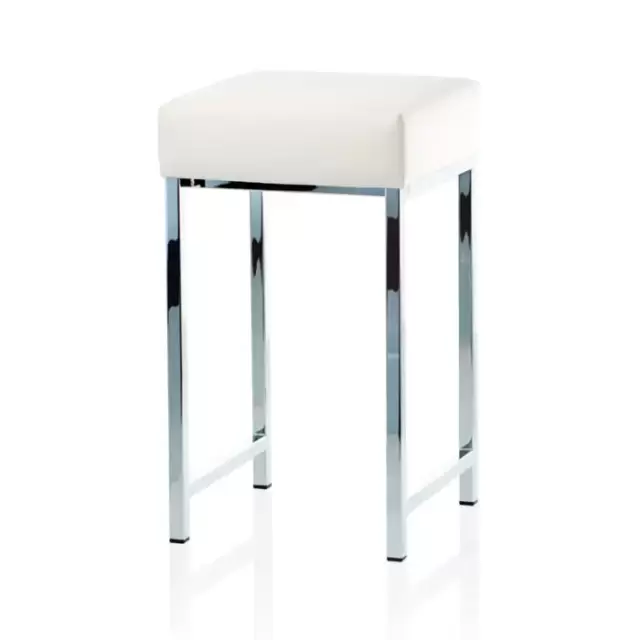 Decor Walther DW 64 Табурет 30x30x52cм, напольный, цвет: хром / белый