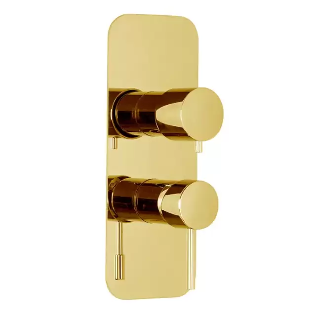 Carlo Frattini Spillo Up Смеситель для душа встроенный, с переключателем на 2/3 источника, цвет: золото