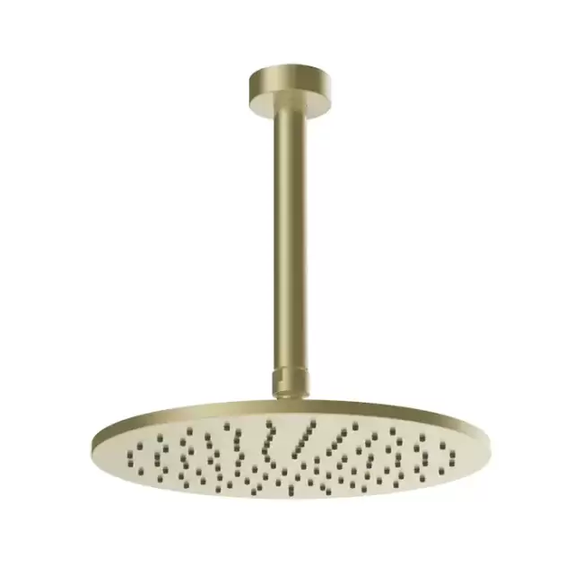 Gessi Ingranaggio Душевая головка потолочная, поворотная с шарниром, цвет: Brushed Brass PVD