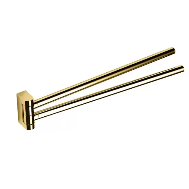 Colombo Mini Полотенцедержатель двойной 34cм, цвет: PVD золото матовое