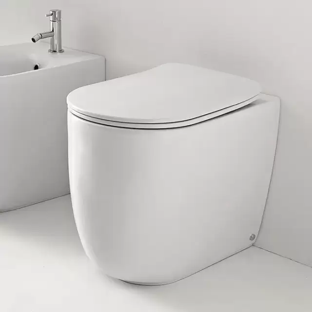 Kerasan Nolita Унитаз безободковый пристенный 55х35 см, с креплениями WB5N, цвет: Белый матовый