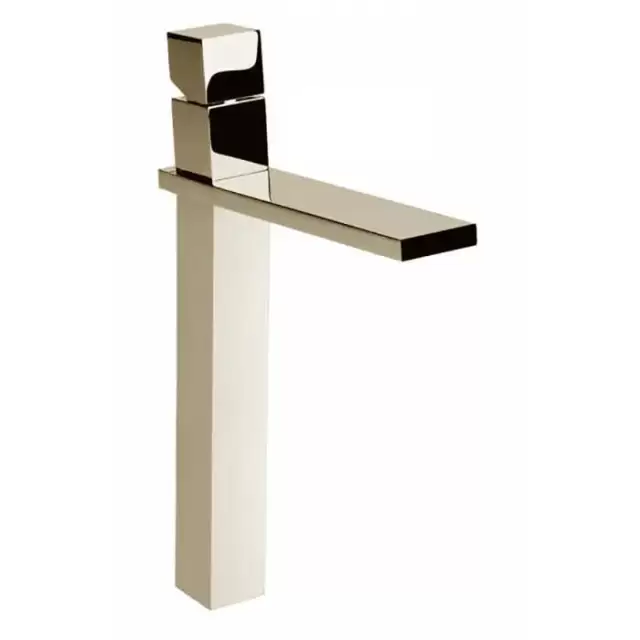 Bossini Cube Смеситель для раковины, на 1 отв., супер-высокий с заглушкой 1&rdquo;1/4, цвет: никель шлифованный