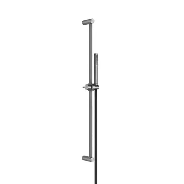 Gessi Shower316 Штанга в комплекте с душевой лейкой с легкой очисткой, шланг 1,50м, цвет: шлифованная сталь