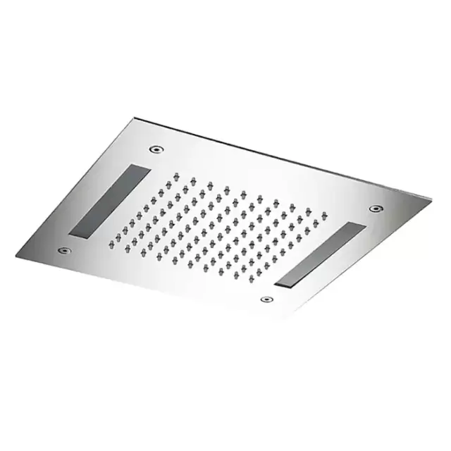 Almar Chromotherapy Встраиваемый верхний душ 30х30см., 1 тип струи, хромотерапия, цвет: Mirror Stainless Steel